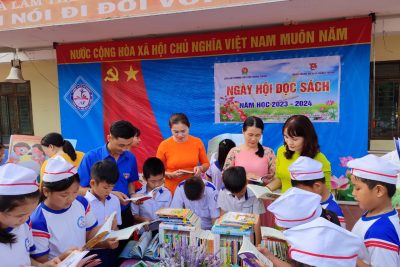 Ấn tượng “Ngày hội đọc sách” Trường Tiểu học Nghĩa Thắng năm học 2023-2024